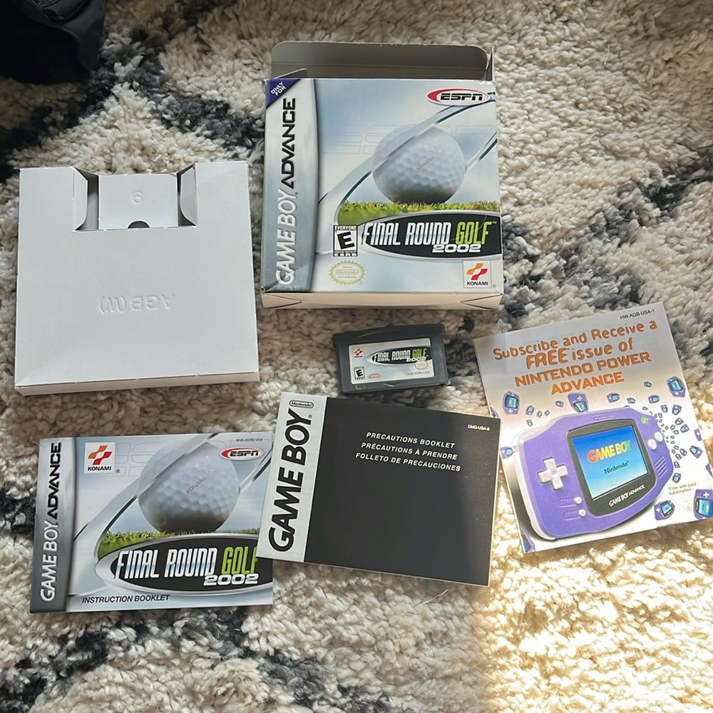 Final Round Golf 2002 Gameboy advance game with original packaging